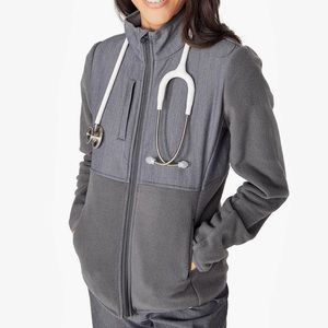 Figs Graphite On Shift Fleece Jacket